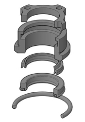 051-KR065-063, ROD GLAND KIT, 5/8", RETAINER HELD (WITH RETAINER)