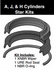 051-KR080-100, STAR ROD SEAL KIT, 1", URETHANE