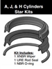 051-KR080-138, STAR ROD SEAL KIT, 1-3/8", URETHANE