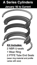 090-KB001-1000, PISTON SEAL KIT, 10" BORE, NITRILE / TEFLON (PTFE)