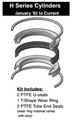 171-KB001-1200, PISTON SEAL KIT, 12" BORE, TEFLON (PTFE)