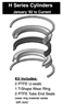 171-KB001-325, PISTON SEAL KIT, 3-1/4" BORE, TEFLON (PTFE)