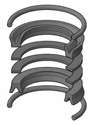 EB00S015S, PISTON KIT, 1-1/2" BORE, NITRILE, APPLICATION: ATLAS SERIES "L"