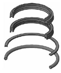 HV2-KR300-100, ROD SEAL KIT, 1" ROD, NITRILE / URETHANE