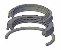 JV-KR300-100, ROD SEAL KIT, 1" ROD, URETHANE