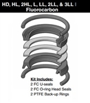 PK102HLL05, PISTON SEAL KIT, 1", FLUOROCARBON (VITON)