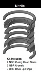 PK1502A001, PISTON SEAL KIT, 1-1/2", NITRILE