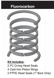 PR102H0005, PISTON RING KIT, 1" BORE, FLUOROCARBON (VITON)