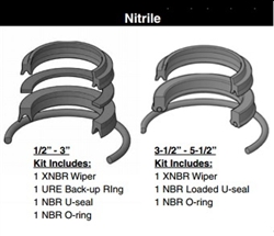 RK2AHL0501, ROD SEAL KIT, 5" ROD, NITRILE