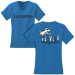 Bar Hopper Ladies V-Neck T Shirt - POTL