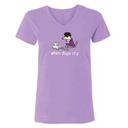 Prince - When Dogs Cry Ladies V neck
