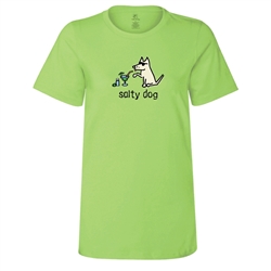 Salty Dog Ladies T Shirt. Key Lime.