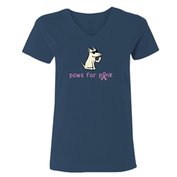 Paws For Pink Ladies V neck