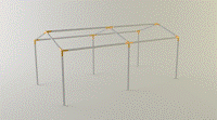 10 X 16 CANOPY KIT, PEAKED ROOF LONG, BREAKDOWN