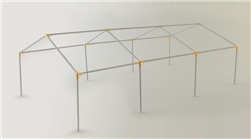 10 X 30 CANOPY KIT, PEAKED ROOF LONG, BREAKDOWN