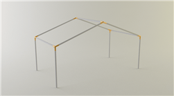 10 X 12 CANOPY KIT, PEAKED ROOF LONG, BREAKDOWN