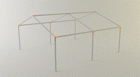 20 X 24 CANOPY KIT,PEAKED ROOF LONG, BREAKDOWN