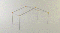 10 X 10 CANOPY KIT, PEAKED ROOF WIDE, BREAKDOWN