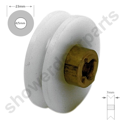 Two Replacement Shower Door Wheels -SDR-041-V-5-23