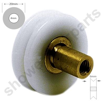 Two Replacement Shower Door Wheels -SDR-045-20v