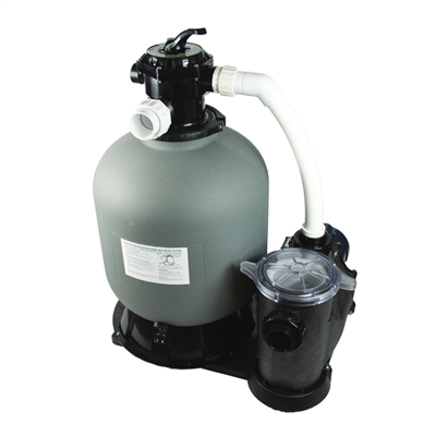 SPP100 - 1 HP 100 LB SAND FILTER SYSTEM - ( tank w/ media) mounted on base w/ fittings