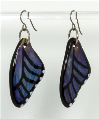 Azure Butterfly Wing Earrings