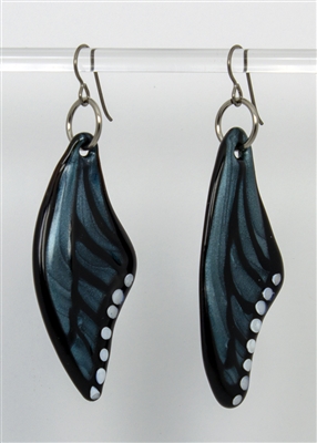 Gunmetal Butterfly Wing Earrings