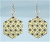 18g Earrings - Gold Acrylic - Asanoha Hex