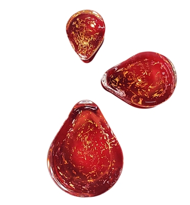 Galaxy Teardrops - Copper on Ruby
