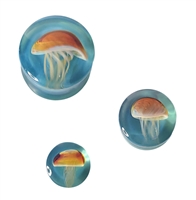 Jellyfish - Amber/Purple on Caribbean Blue