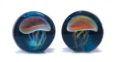 Jellyfish - Amberpurple on Indigo Sparkle (32mm)
