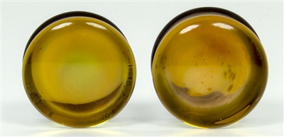22mm 7/8" Gold Fumed Dome Plugs