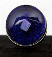 Raw Opal on Purple Foil Silver Ring