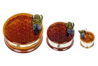 Honeycomb Textured Plugs Two Bees
