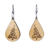 18g Earrings - Birch Wood - Etched Tree Drop