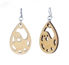 18g Earrings - Birch Wood - Ghost Drop