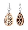 18g Earrings - Birch Wood - Webbed Drop