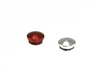 18MM ALUMINUM  END CAP - RED & SILVER (ONE EACH)