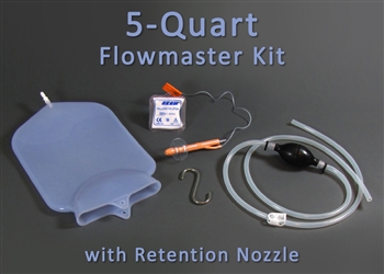 5-Quart Silicone Home Enema Kit with Inflatable Retention Nozzle