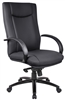 Aaria Collection Elektra High Back Executive Chair / Black Finish / Black Upholstery/ Knee Tilt