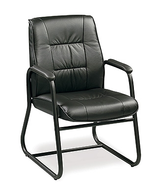 Black Leather Guest Chair