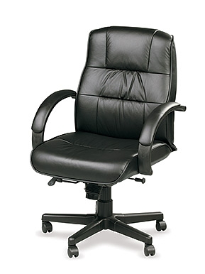 Black Leather Conference Chair