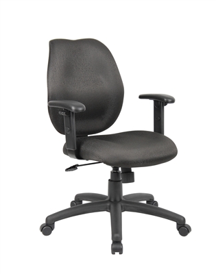 Boss Black Task Chair W/ Adjustabl Arms