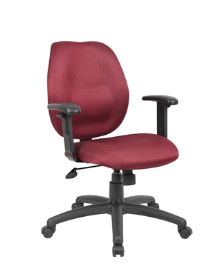 Boss Burgundy Task Chair W/ Adjustabl Arms