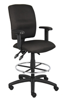 Boss Multi-Function Fabric Drafting Stool W/ Adjustable Arms