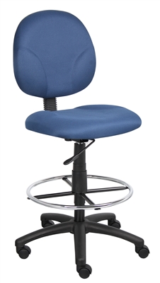 Boss Blue Fabric Drafting Stools W/Footring