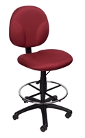 Boss Burgundy Fabric Drafting Stools W/Footring