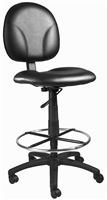 Boss Black Caressoft Drafting Stools W/Footring