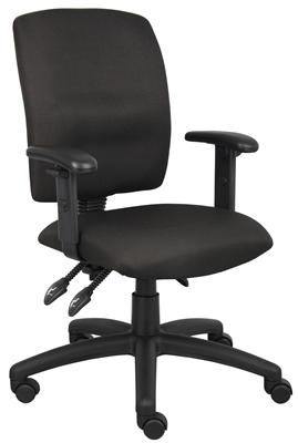 Boss Multi-Function Fabric Task Chair W/ Adjustable Arms