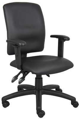 Boss Multi-Function Leatherplus Task Chair W/ Adjustable Arms
